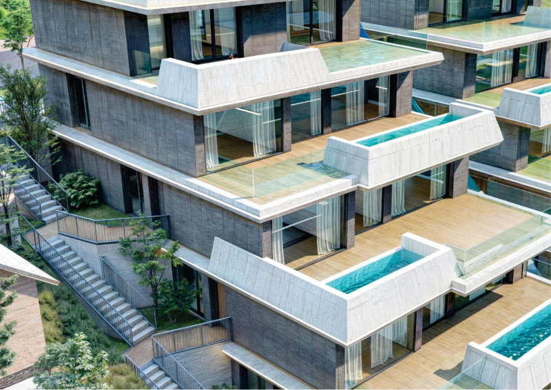 Projekt Vistara am Sugenreben in_Erlinsbach - VIsualisierung Terrassen